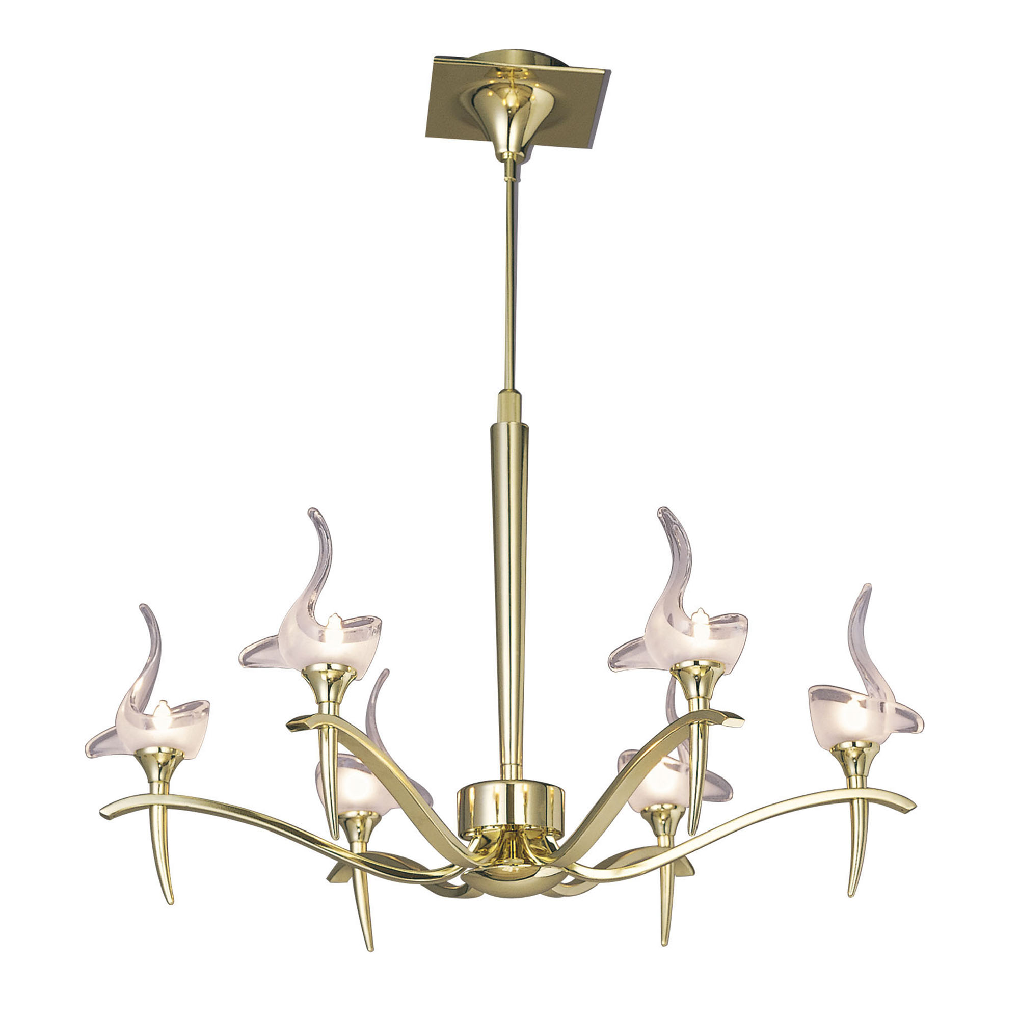 M0322PB  Viena PB Telescopic Pendant 6 Light